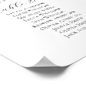 Elegante 25 tafels Vind uw zitplaatskaart Poster (Hoek)