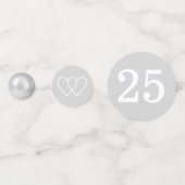 Elegante 25e bruiloft Jubileum Bloemen Confetti (Achterkanten)