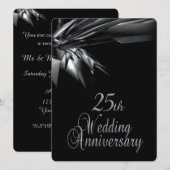 Elegante 25e trouwdag uitnodiging (Voorkant / Achterkant)