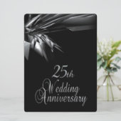 Elegante 25e trouwdag uitnodiging (Staand voorkant)