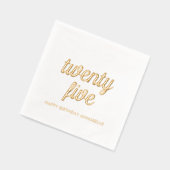 Elegante 25e verjaardag moderne gouden folie serve folie servetten (Links)