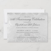 Elegante 25e zilveren huwelijksjubileum kaart (Voorkant)