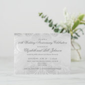 Elegante 25e zilveren huwelijksjubileum kaart (Staand voorkant)