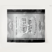 Elegante 25e zilveren huwelijksjubileum wandkleed (Voorkant (horizontaal))