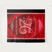 Elegante 26e Rozen Huwelijksverjaardag Viering Wandkleed (Voorkant (horizontaal))