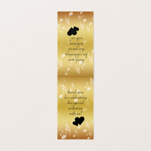 Elegante 27e Muziek Bruiloft Jubileum Tafel Kaarte Kaart (Binnenkant ongevouwen)