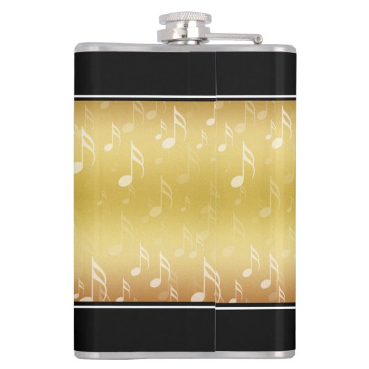 Elegante 27e muziek bruiloft jubileumviering heupfles (Achterkant)