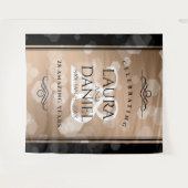 Elegante 28e Linnen Huwelijksjubileumviering Wandkleed (Voorkant (horizontaal))