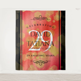 Elegante 29e granaat Huwelijksverjaardag Wandkleed