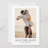 Elegante 2 Foto Huwelijk Save The Date (Voorkant)