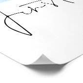 Elegante 2 Foto Script Naam 1e Kerstmet Pensioen Poster (Hoek)