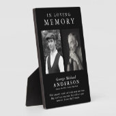 Elegante 2 foto 'Ter liefdevolle herinnering' herd Fotoplaat (Zijkant)