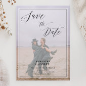 Elegante 2 foto's collage opslaan de datum bruilof save the date