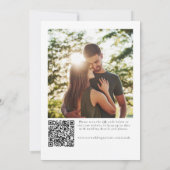 Elegante 2 Foto's QR-code Trouwen Save The Date (Achterkant)