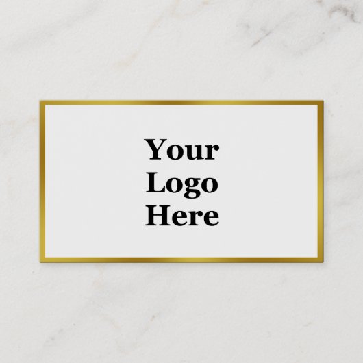 Elegante 2-zijdige Faux Gold Border Visitekaartje (Voorkant)