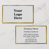 Elegante 2-zijdige Faux Gold Border Visitekaartje (Voorkant / Achterkant)