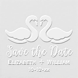 Elegante 2 zwanen silhouet bruiloft Save the Date