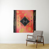 Elegante 2e granaat huwelijksjubileumviering wandkleed (In Situ (horizontaal))