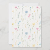 Elegante 2e verjaardag uitnodigingen Floral Boho C (Achterkant)