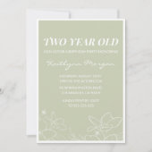 Elegante 2e verjaardag uitnodigingen Modern Floral (Voorkant)