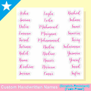 Elegante 30 eerst namen   Roze kalligrafie schrift Sticker