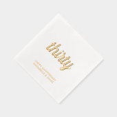 Elegante 30e bruiloft Jubileum Gold Foil servetten (Rechts)