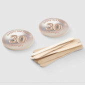 Elegante 30e Happy Birthday roos Gold Luxury Handwaaier (Niet-gemonteerd)