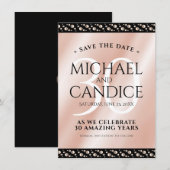 Elegante 30e parelhuwelijk jubileumviering save the date (Voorkant / Achterkant)