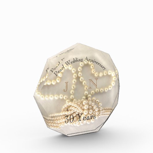 Elegante 30e Pearl Wedding Jubileum Gift Fotoblokken (Links)