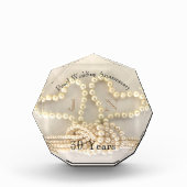 Elegante 30e Pearl Wedding Jubileum Gift Fotoblokken (Voorkant)