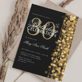 Elegante 30e verjaardag Glam Sparkles Gold & Black Kaart