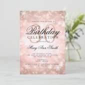 Elegante 30e verjaardag Koper Winter Wonderland Kaart (Staand voorkant)