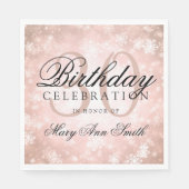 Elegante 30e verjaardag Koper Winter Wonderland Servetten (Voorkant)