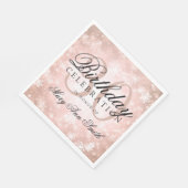 Elegante 30e verjaardag Koper Winter Wonderland Servetten (Hoek)