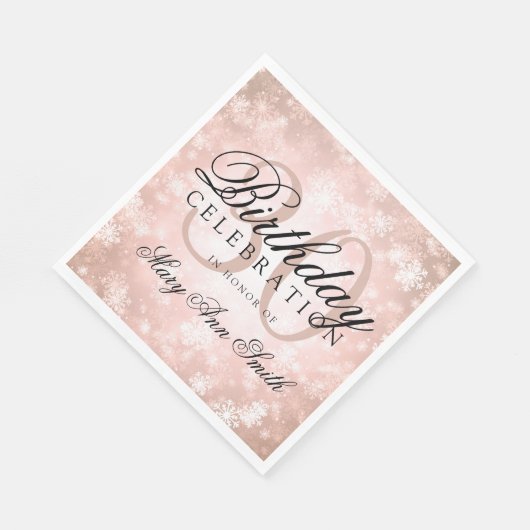 Elegante 30e verjaardag Koper Winter Wonderland Servetten (Hoek)