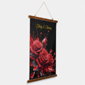 Elegante 30e verjaardag - Rozen in bloei Hangend Wandkleed (Gebogen)