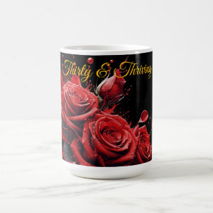 Elegante 30e verjaardag - Rozen in bloei Koffiemok