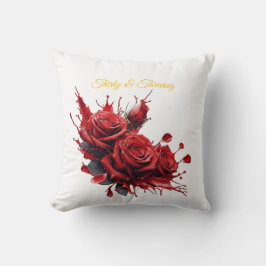 Elegante 30e verjaardag - Rozen in bloei Kussen