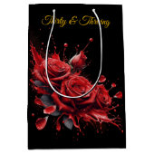 Elegante 30e verjaardag - Rozen in bloei Medium Cadeauzakje (Voorkant)