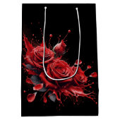 Elegante 30e verjaardag - Rozen in bloei Medium Cadeauzakje (Achterkant)