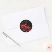 Elegante 30e verjaardag - Rozen in bloei Ronde Sticker (Envelop)