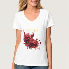 Elegante 30e verjaardag - Rozen in bloei T-shirt