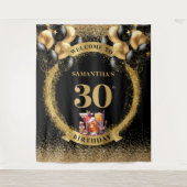 Elegante 30e verjaardag Whiskey Cocktail Achtergro Wandkleed (Voorkant)