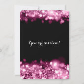 Elegante 30e verjaardagsfeest roze sprankelende li kaart (Achterkant)