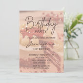 Elegante 31e verjaardag uitnodigingen Cake Sparkle (Staand voorkant)