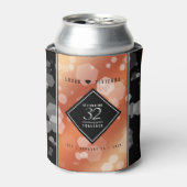 Elegante 32e bronzen huwelijksjubileum blikjeskoeler (Blikje Voorkant)