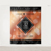 Elegante 32e bronzen huwelijksjubileum wandkleed (Voorkant)