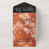 Elegante 32e bronzen huwelijksverjaardag all in one uitnodiging (Buitenkant)