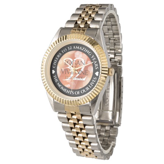 Elegante 32e bronzen huwelijksverjaardag horloge (Gekanteld)