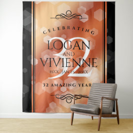 Elegante 32e bronzen huwelijksverjaardag wandkleed